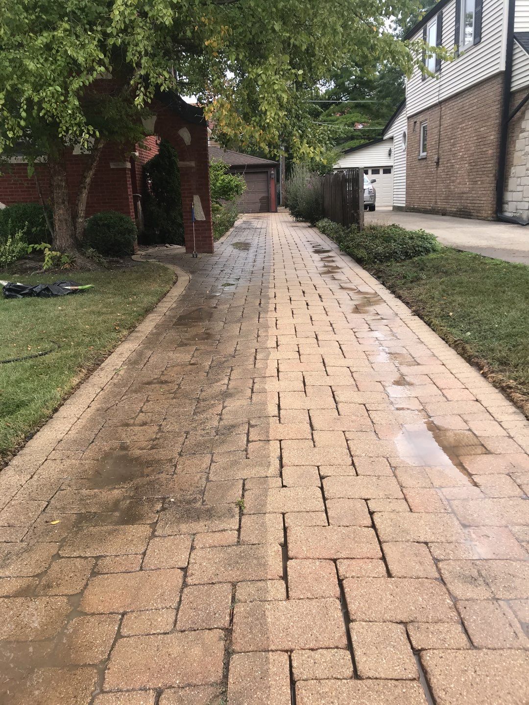 Brick paver clean, sand and seal.  using Surebond SB-1300 by Northern Power Washing LLC.