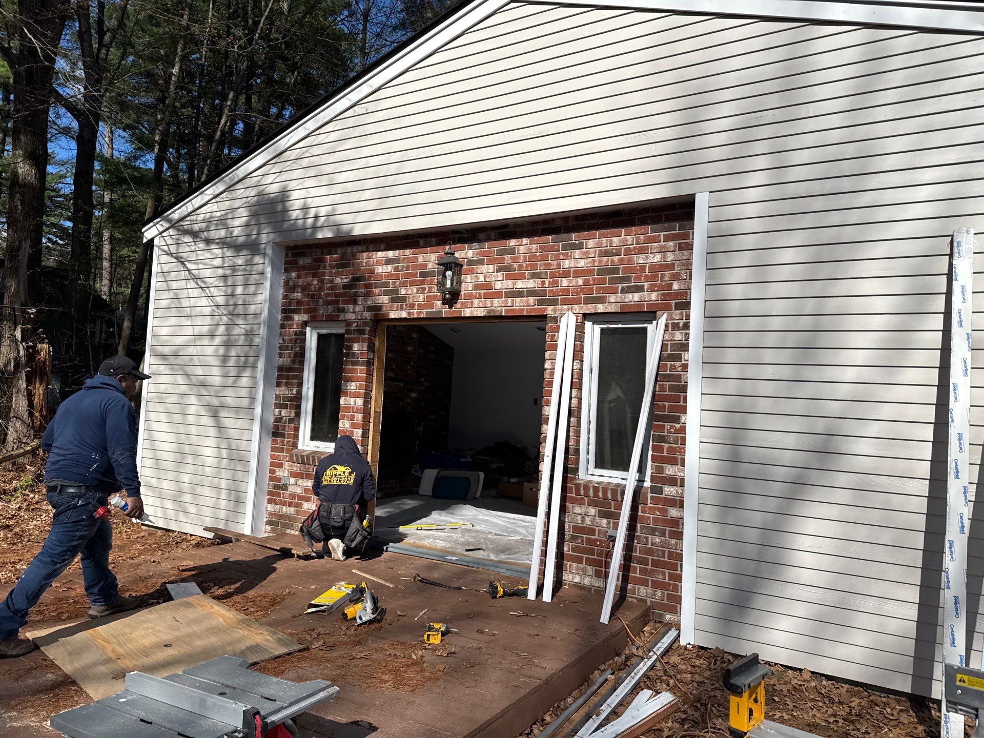 Sliding Door Replacement in Pinardville, Goffstown NH | Returning Customer Project by Compass exteriors