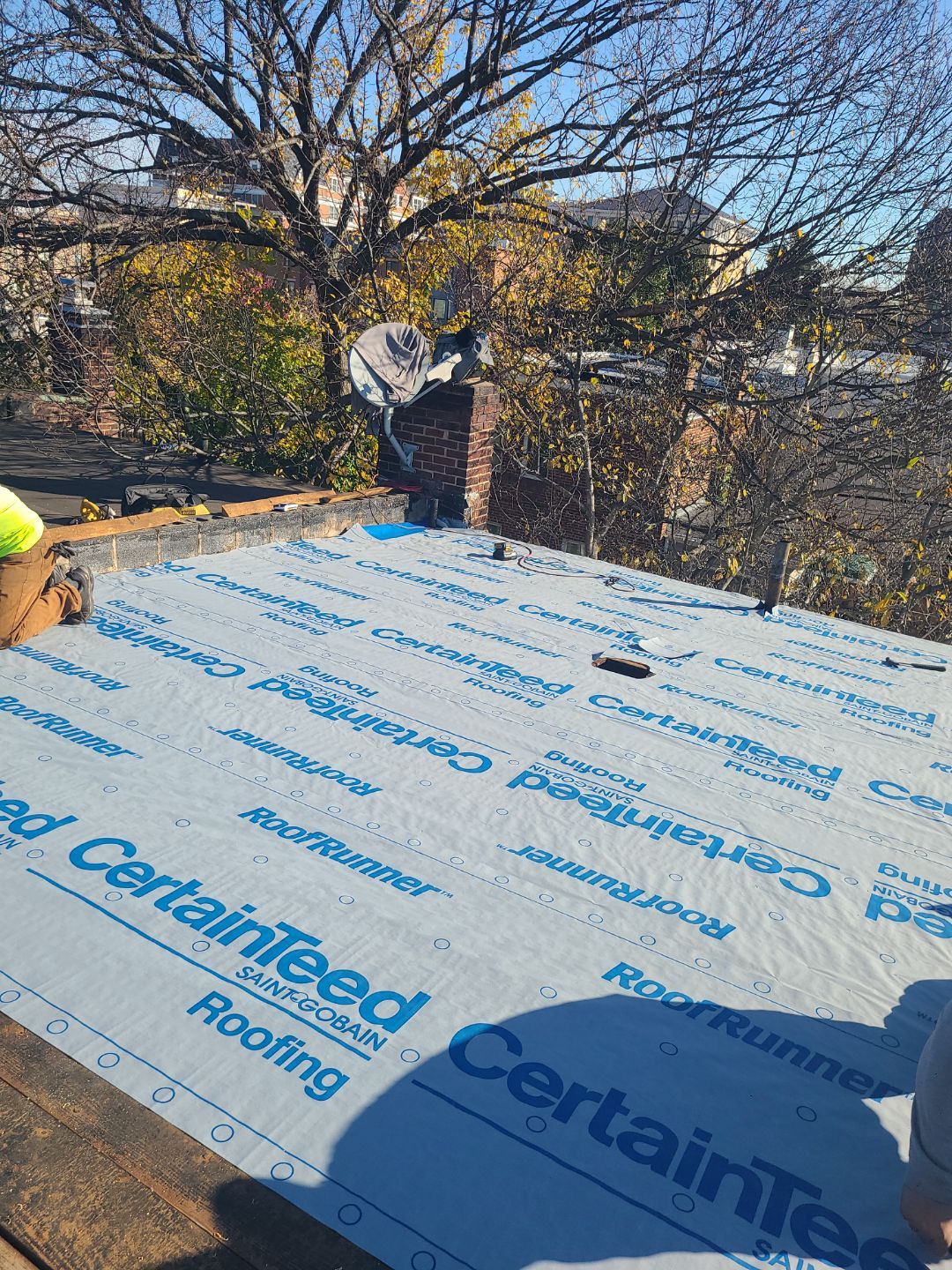 Alexandria: Residential Flat Roof Replacement with Mule Hide TPO Membrane by RM Banning, Inc.