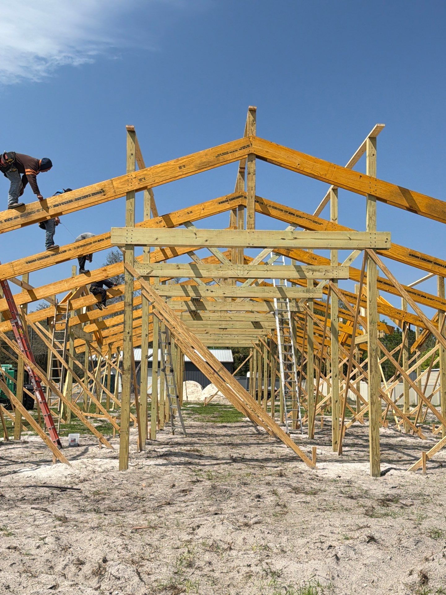 Custom Post-Frame Horse Barn and Shingle Roof Installation in Geneva by Fortified Roofing Solutions Corp.