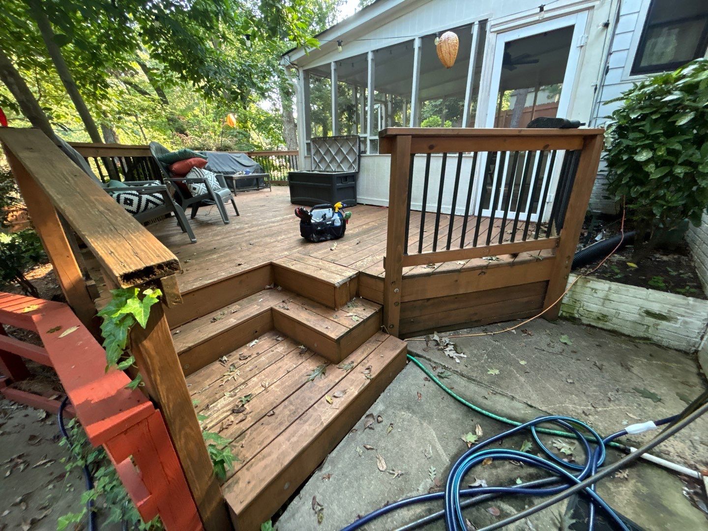 Weathered Deck using AcryFin and Stain by DuraSeal