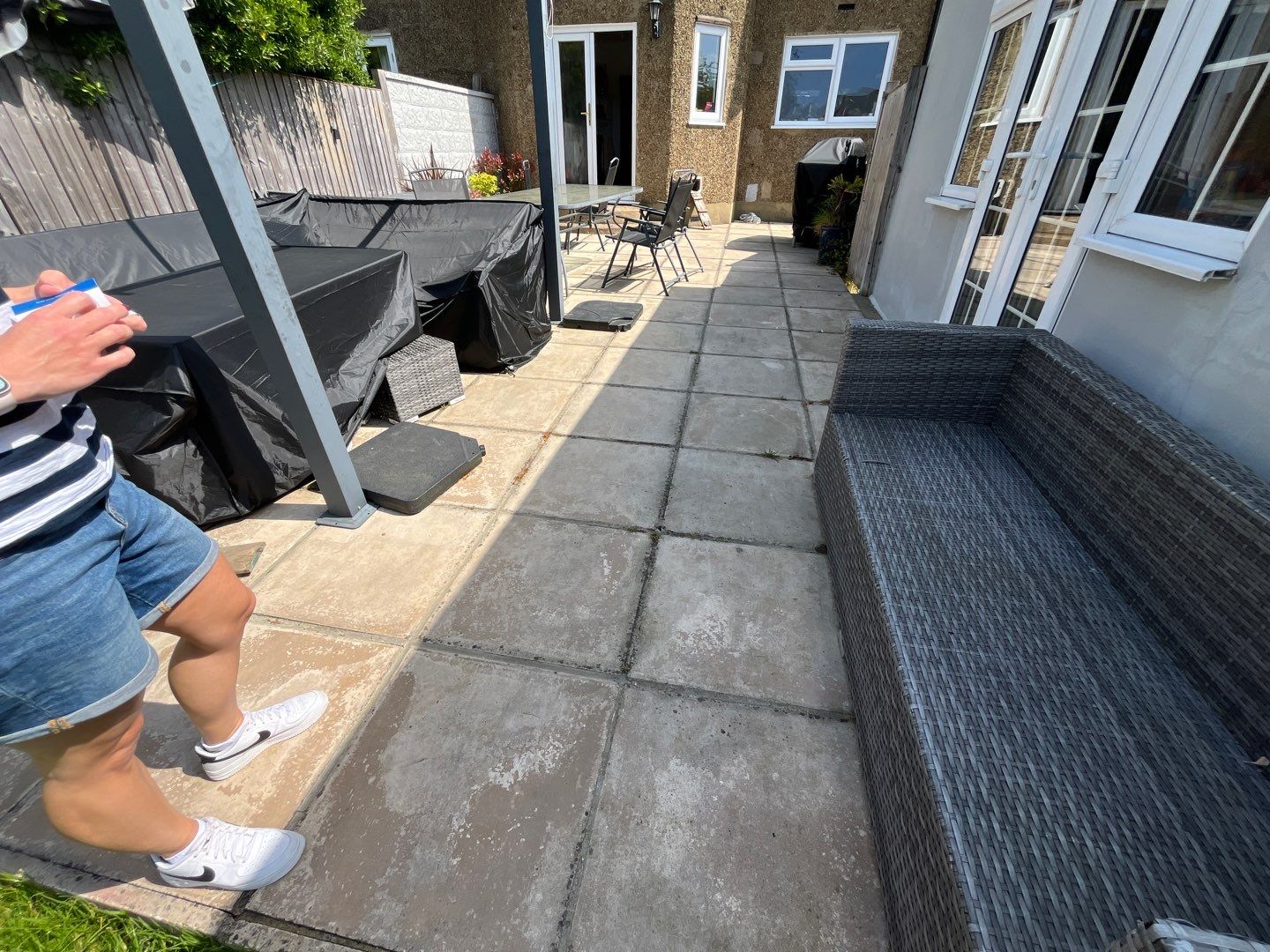 Driveway And Patio Clean using Honda 21lt High Pressure Machine by Ges Exterior Cleaning ltd