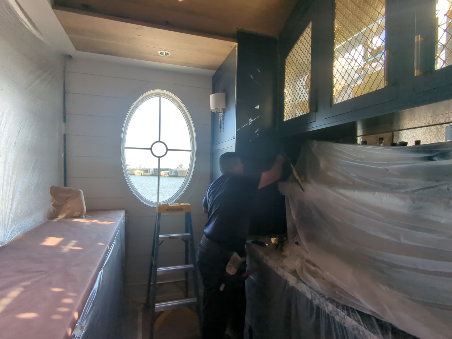 Luxury Wine Cabinets Refinishing - Stone Harbor by FreshCoat Works LLC