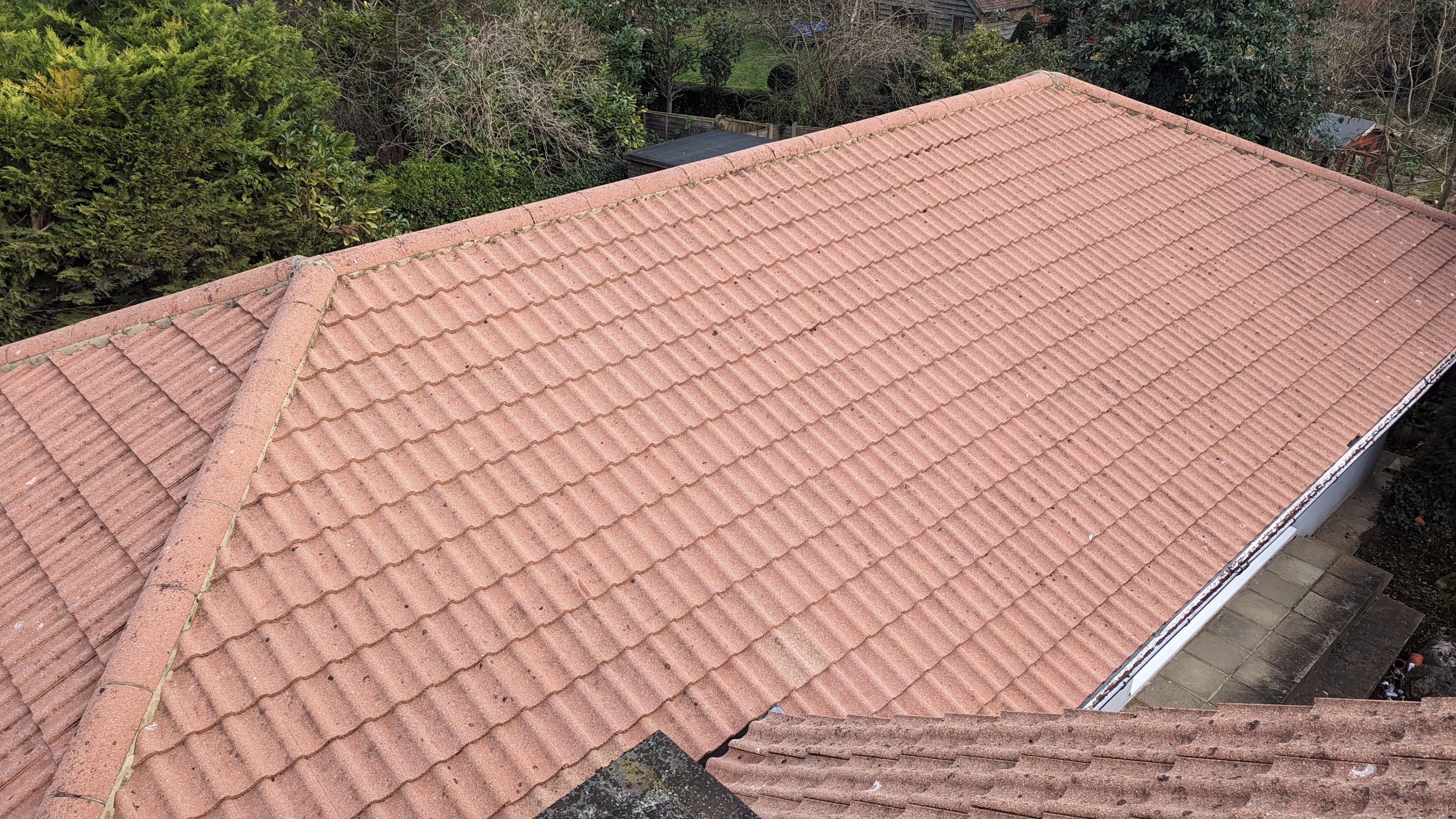 Roof and Driveway Clean using Honda 15lpm Low Pressure Washing Machine by Ges Exterior Cleaning ltd