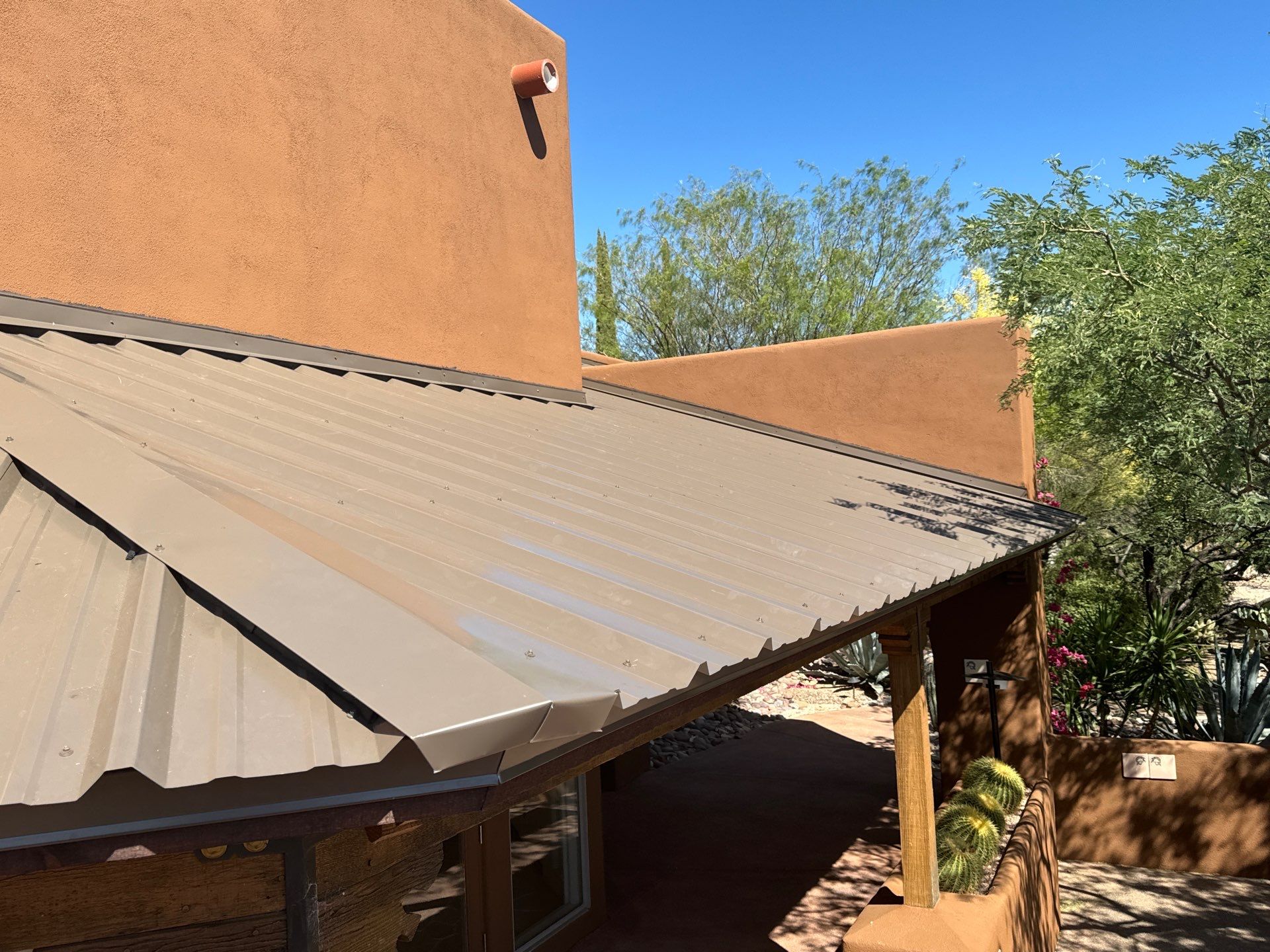 Light Stone Exposed Fastener by Reimagine Roofing