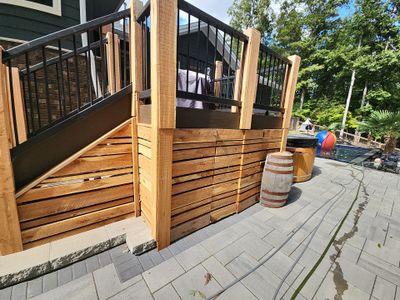 Fence and Deck using Wood Sealant and Stain