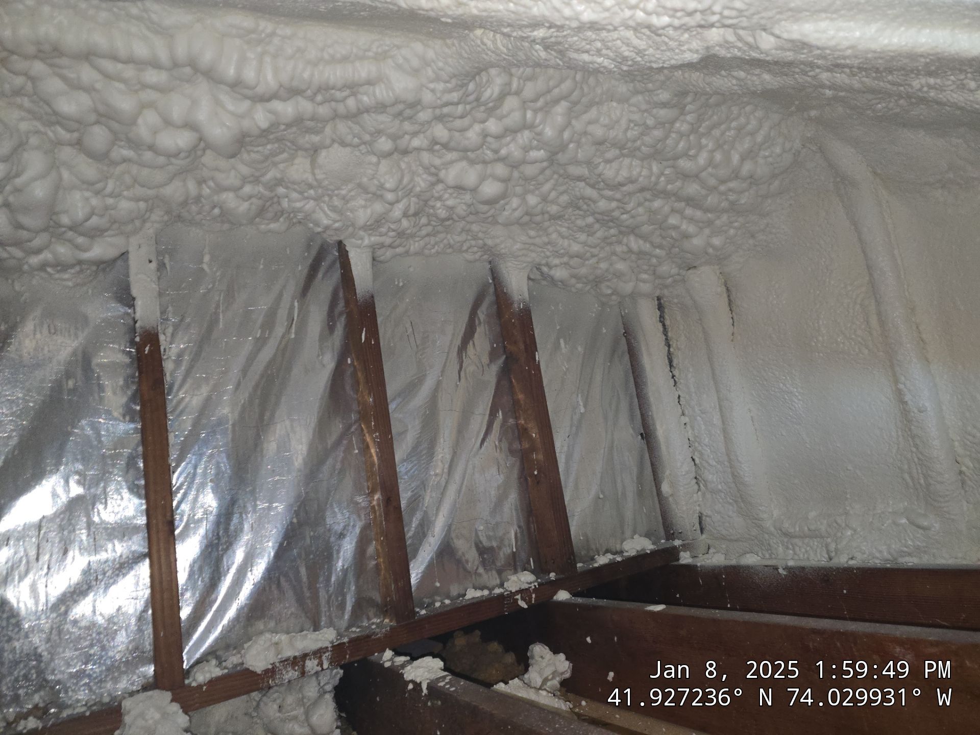 Attic Insulation using Closed Cell Spray Foam by NYS Foam & Energy