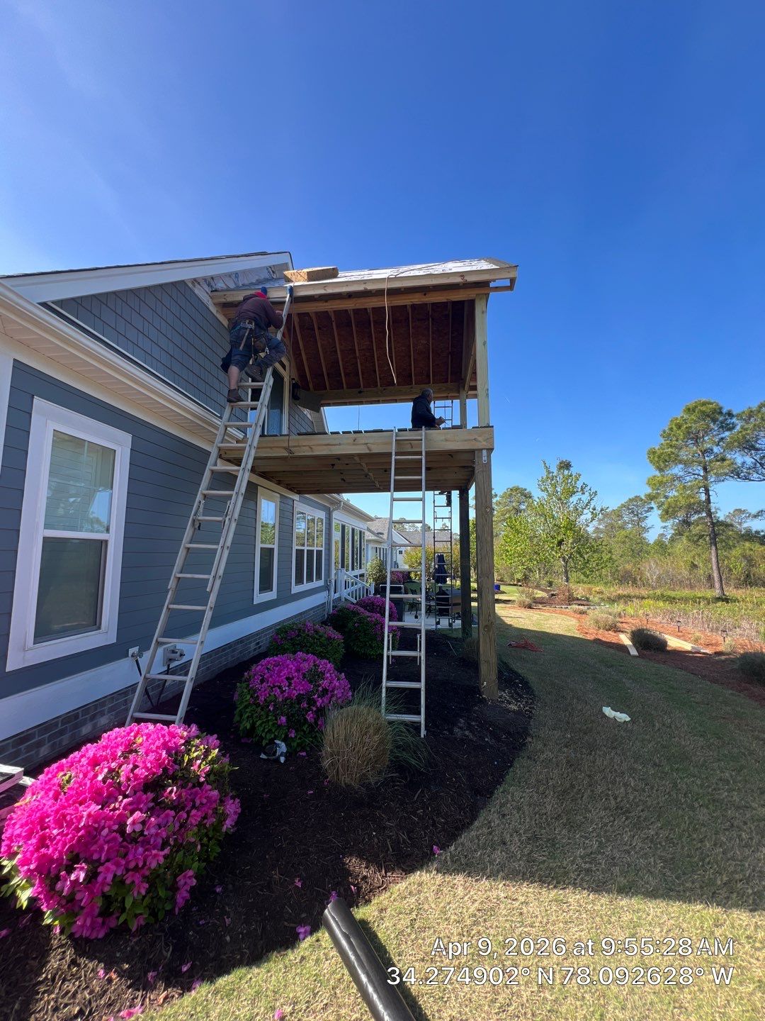 Two-Story Deck & Elevated Porch Construction - Enclosed Porch -Local General Contractor Leland, NC by RGR Construction and Roofing, LLC