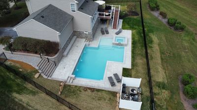 Modern Stamped Concrete Pool Deck