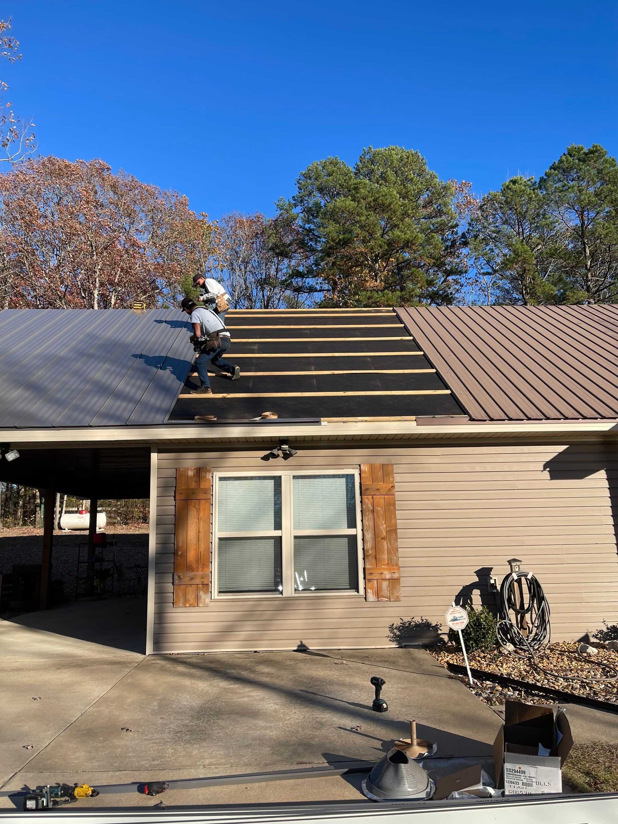 Residential Metal Roof Replacement using Reed's Metals: 26 GA. Standing Seam: Charcoal Grey by Hostetler Roofing