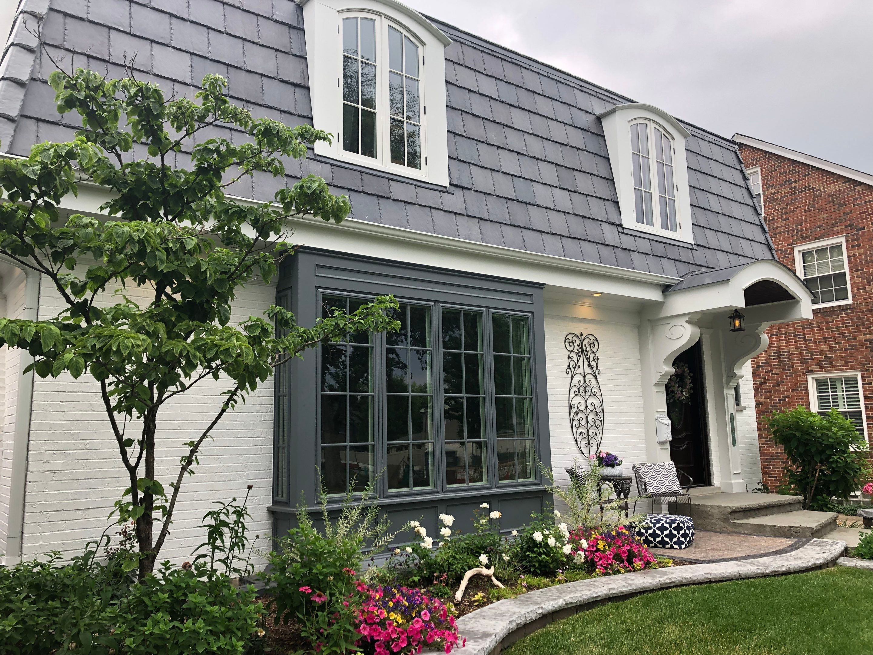 Elmhurst Home Exterior Renovation with Hardie Siding and New Portico by Great American Exteriors