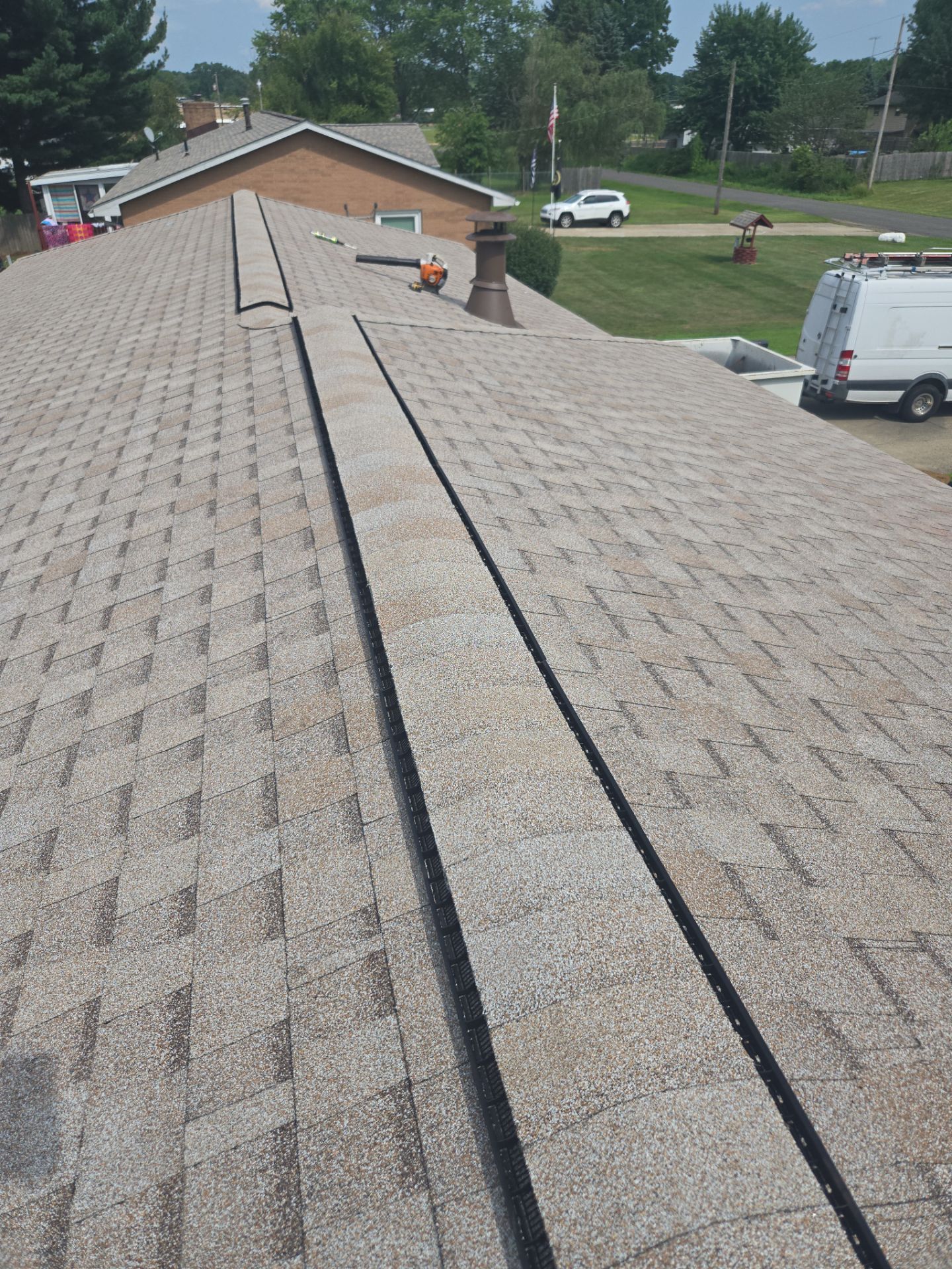 Atlas Pinnacle, Color, Tan Mist, Drip Edge, Color, Royal Brown by Eagle Eye Roofing