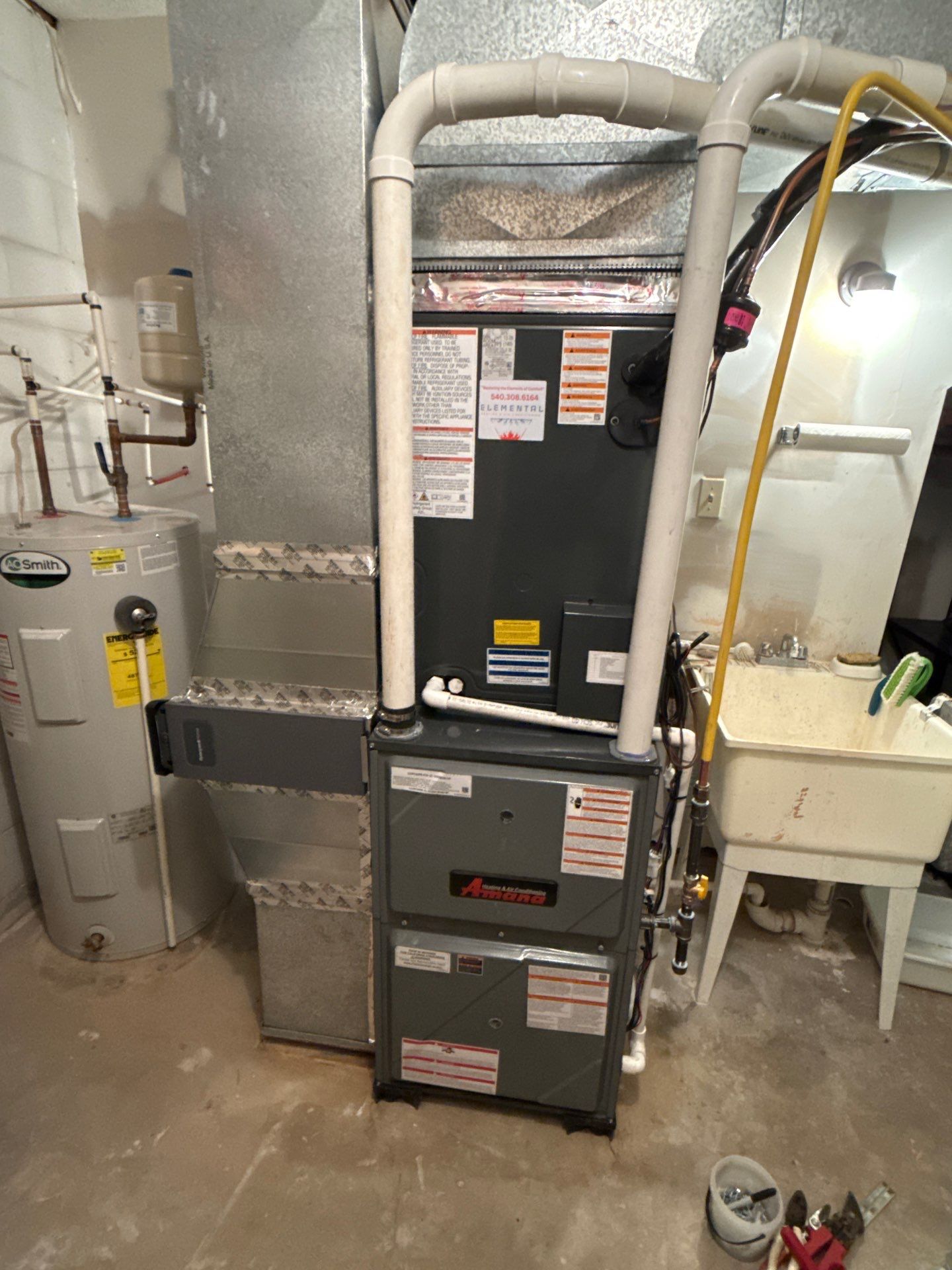 Amana S-Series install in Basye by Elemental Heating and air conditioning LLC