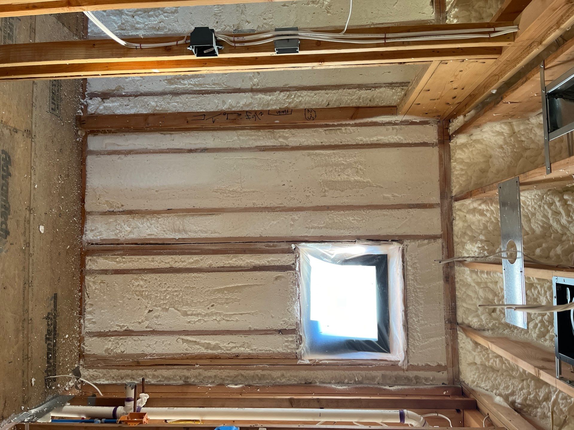 New Home Construction using open cell spray foam by NYS Foam & Energy