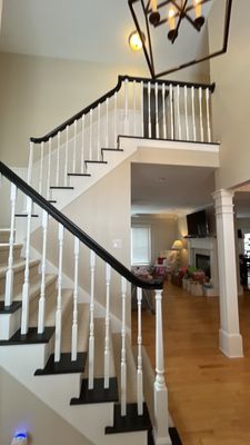 Bannister makeover using Sherwin Williams Paint