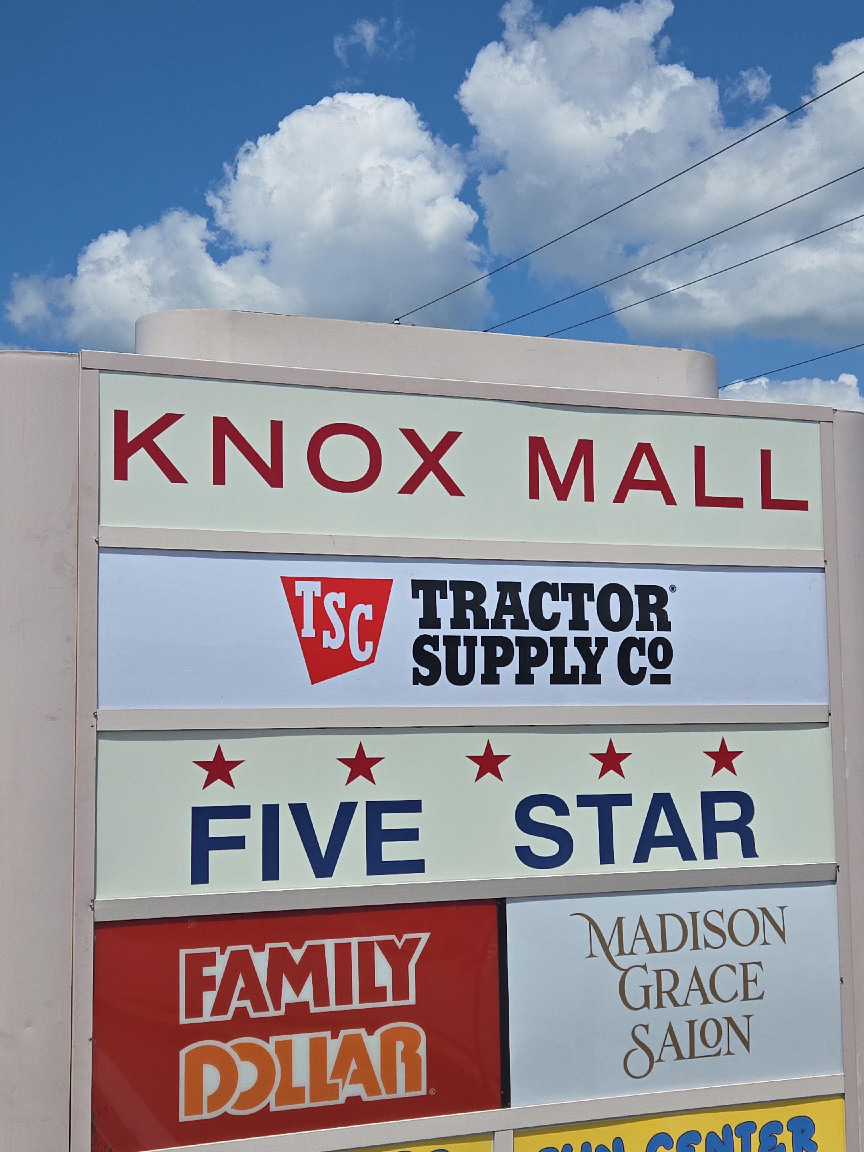 Commercial Building Signage and Exterior Lighting Installation in Knox by Hayes Design co
