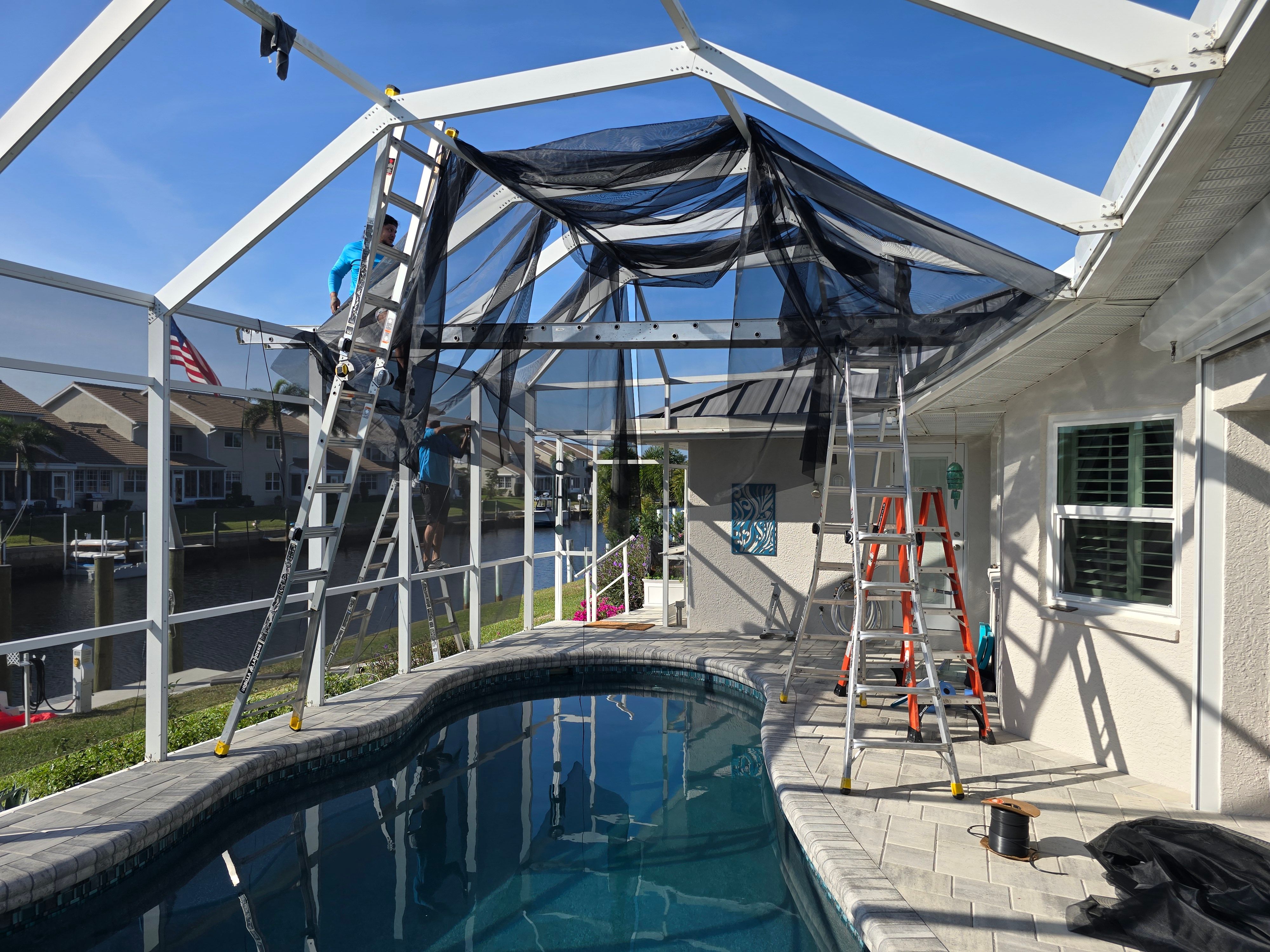 Rescreen of Pool Cage by Screen Experts LLC 