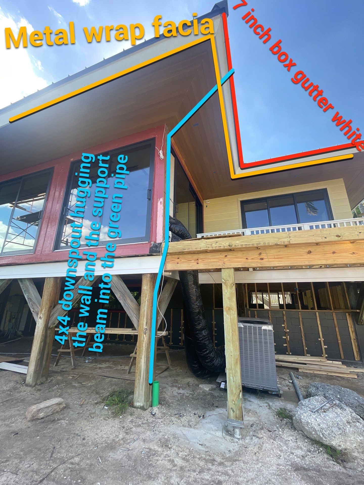 7-Inch Smooth Box Seamless Gutters using Seamless Gutters and Metal Fascia in Sanibel FL by Gutter Professors
