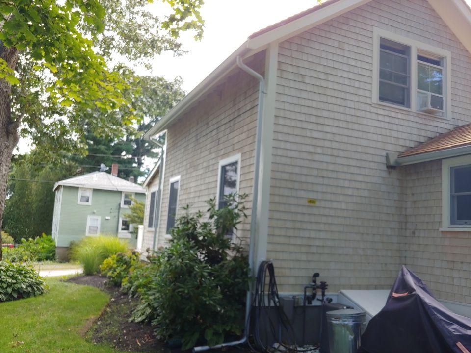 Gutter Installation using 6" Half Round Galvalume Gutter in Duxbury, MA by Gutter Pro Enterprises