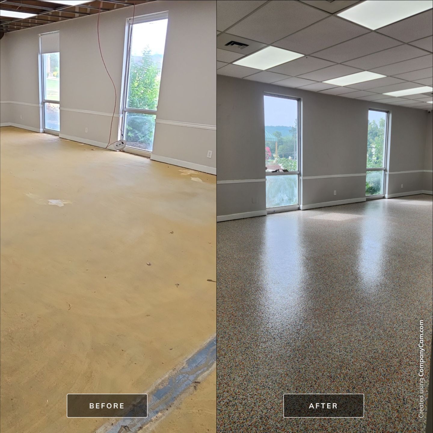 Daycare using Custom Flake by Elite Floor Solutions