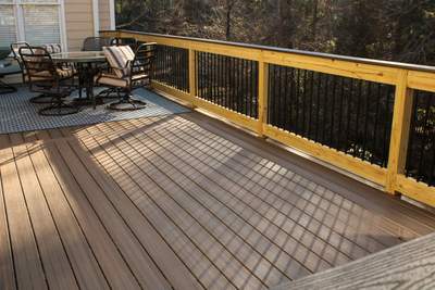 Roswell, GA Deck Build using Trex Enhance Natural Series