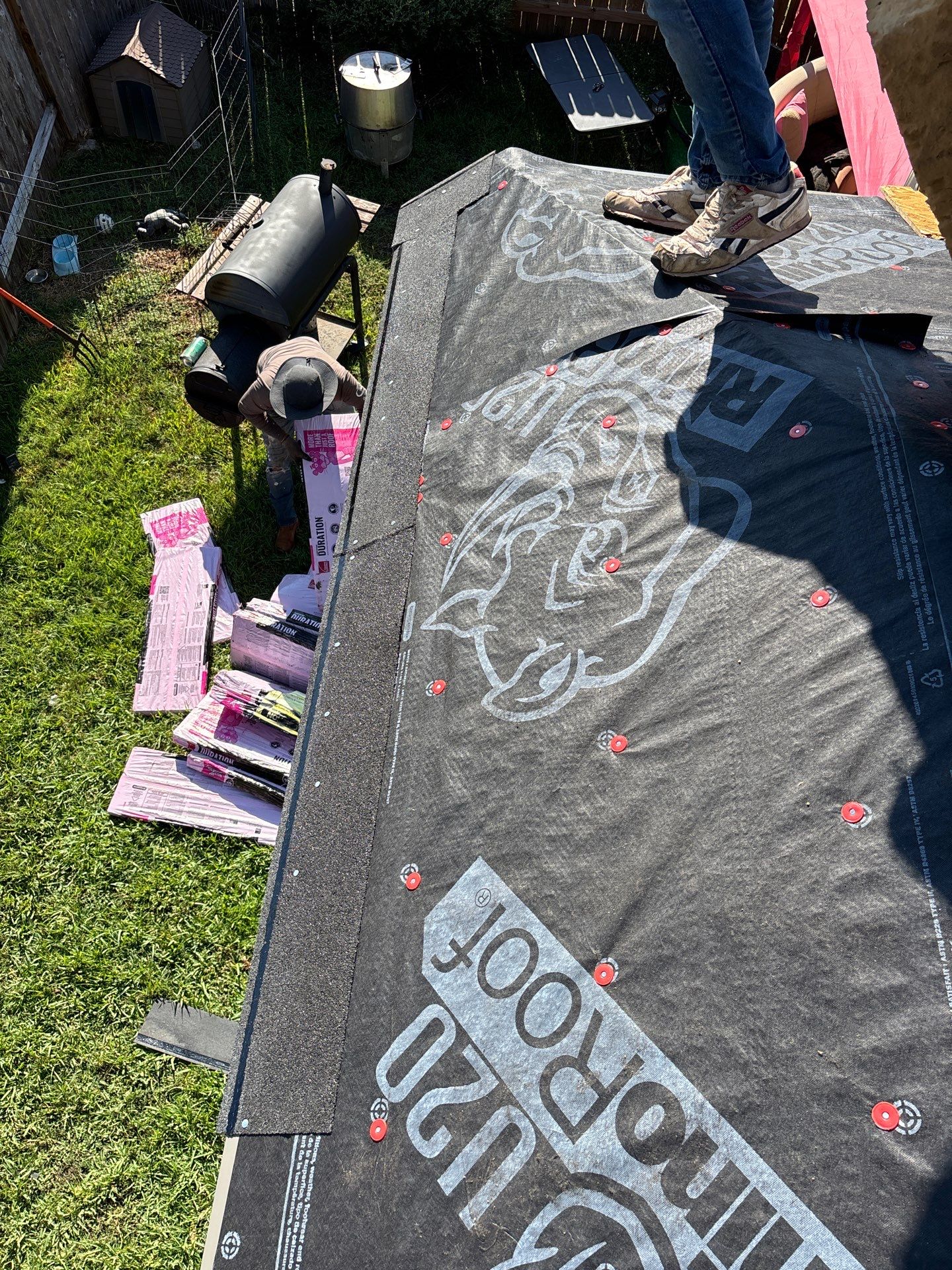 Residential Roofing Installation using Owen's Corning Duration (Lifetime) Shingles by Roof Repair Company