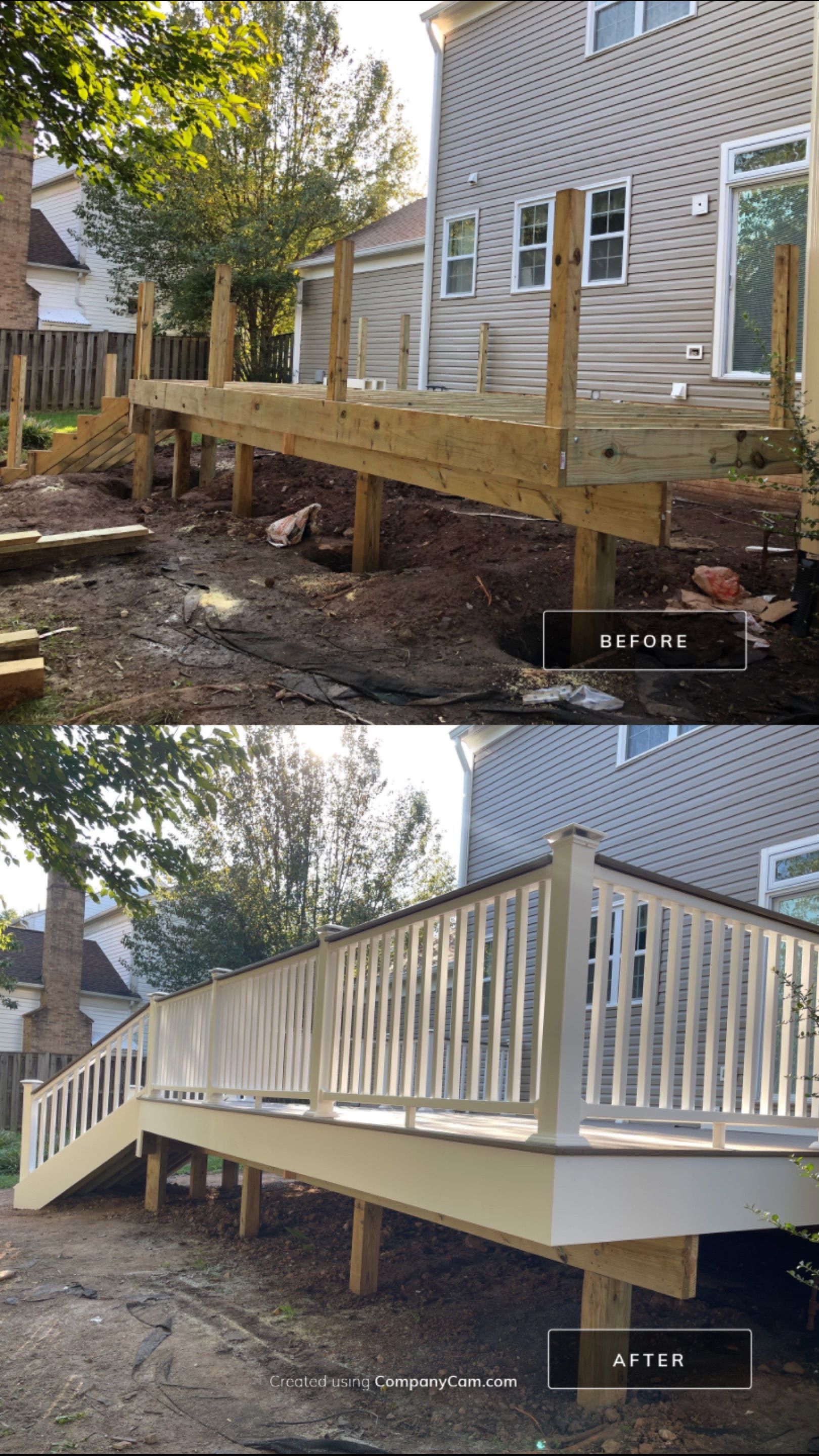 Deck Installation using Trex Rocky Harbor Decking by RJC General Construction, LLC.