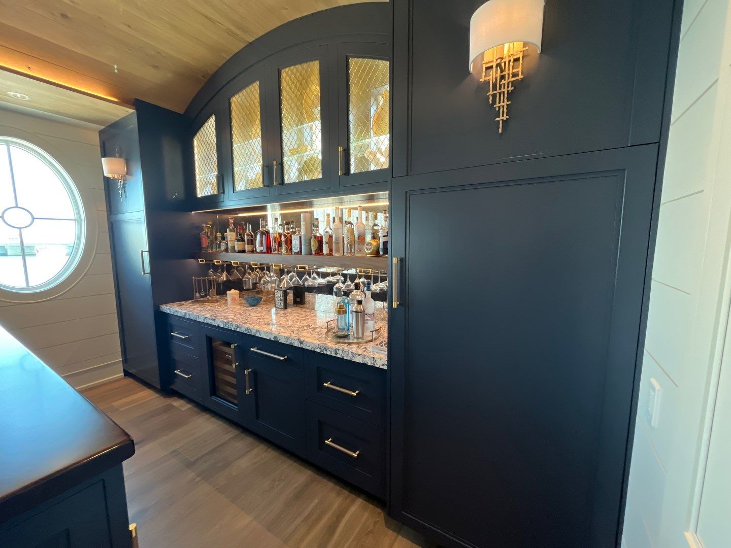 Luxury Wine Cabinets Refinishing - Stone Harbor by FreshCoat Works LLC