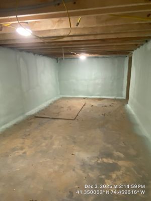 Basement Exterior Walls using Closed Cell Spray Foam