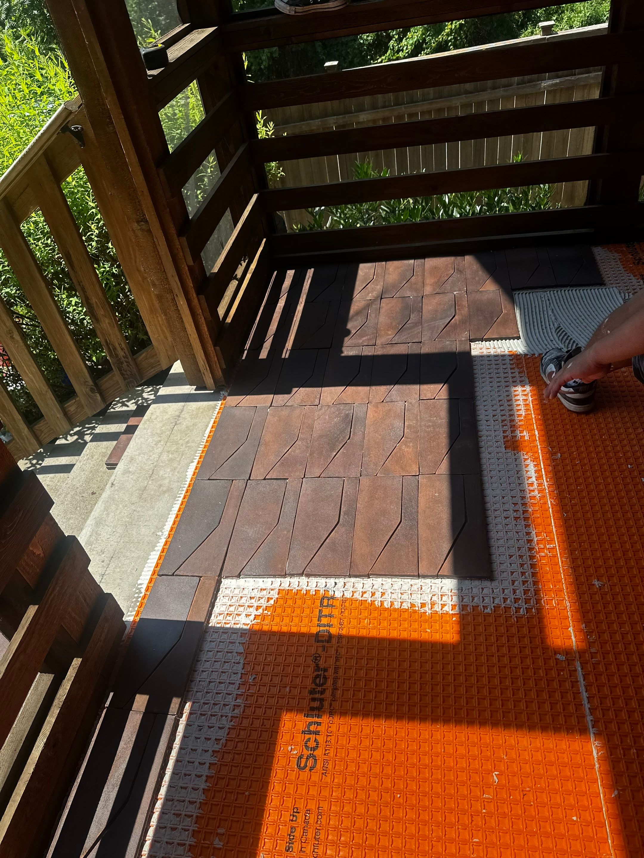 Terra cotta porch  by Footprints Floors of Nashville