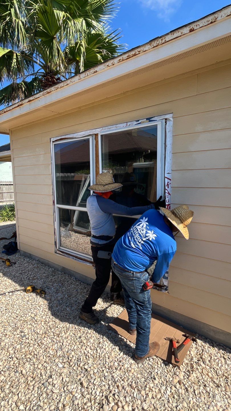 Curved Trim Windows by Bayfront Roofing and Construction