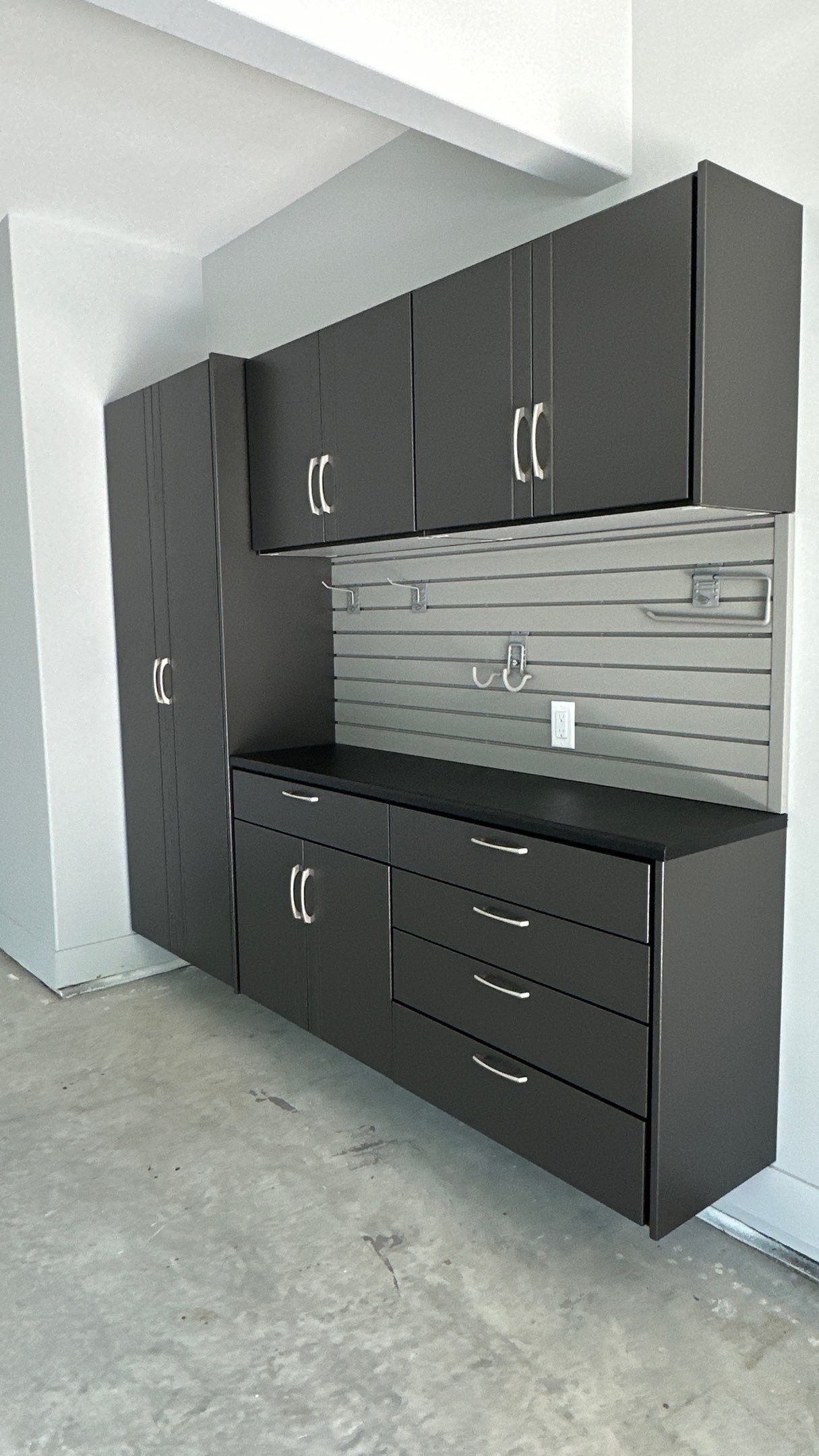 Ladd M. went with pewter powder on his garage cabinets by Banner Garage