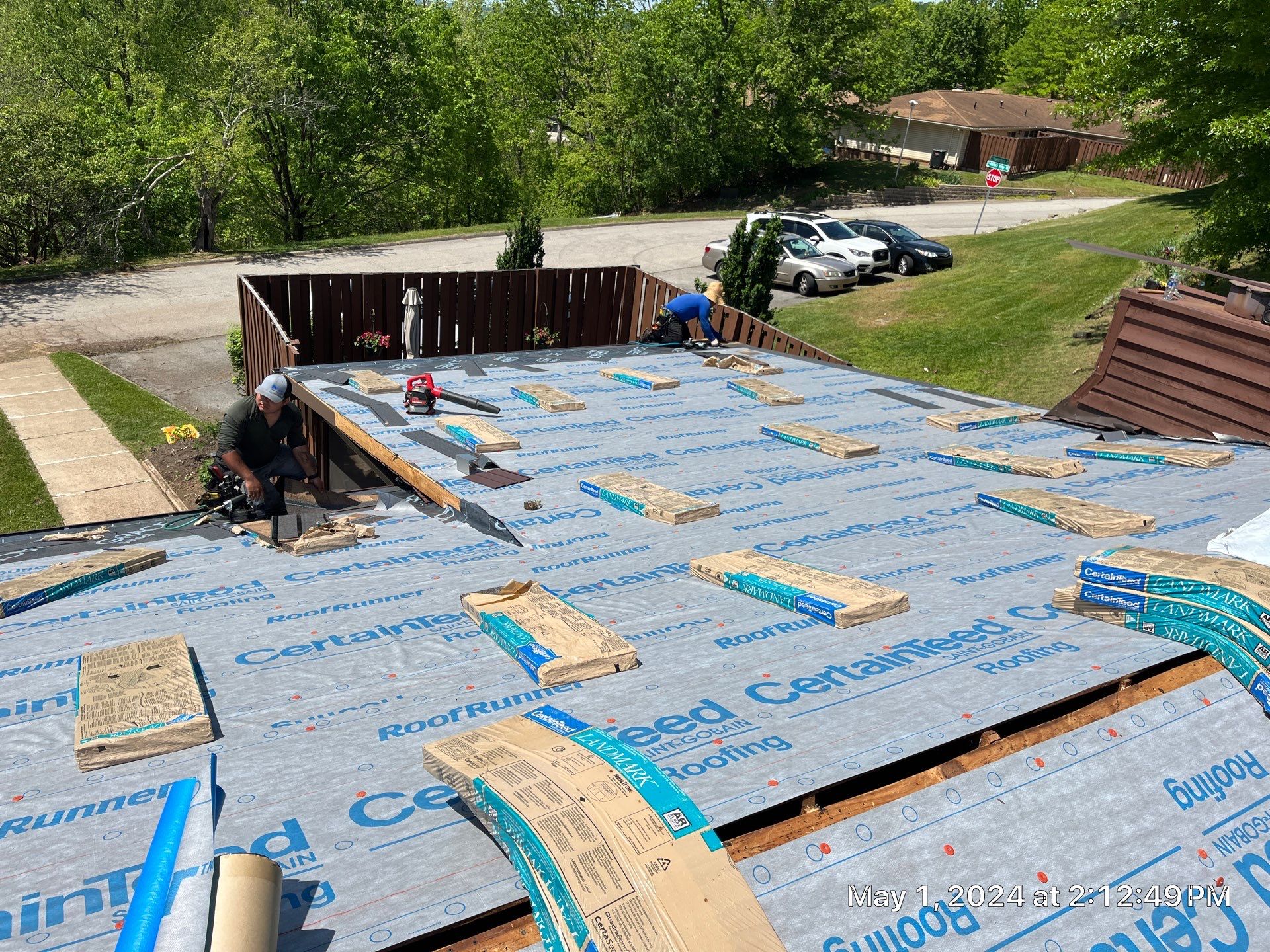 Commercial Roofing Installation using Certainteed Landmark Pro Shingles by Fahey Roofing + Contracting
