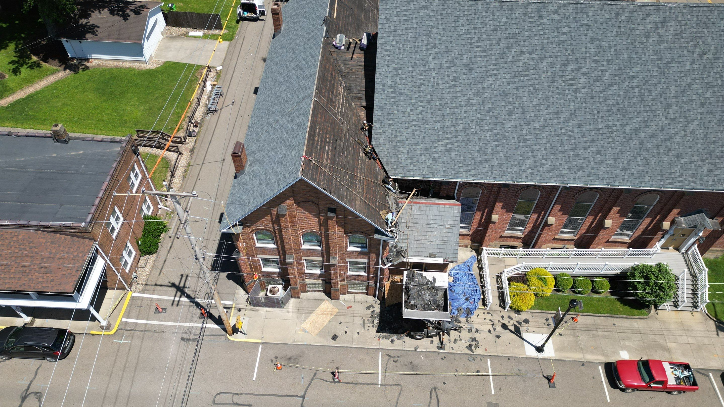 Commercial Roofing Installation using Duration Series Shingles - Estate Gray by RoofX 