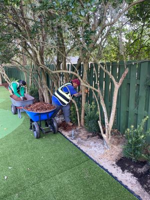 Deerwood Resident | Pine Bark Installation