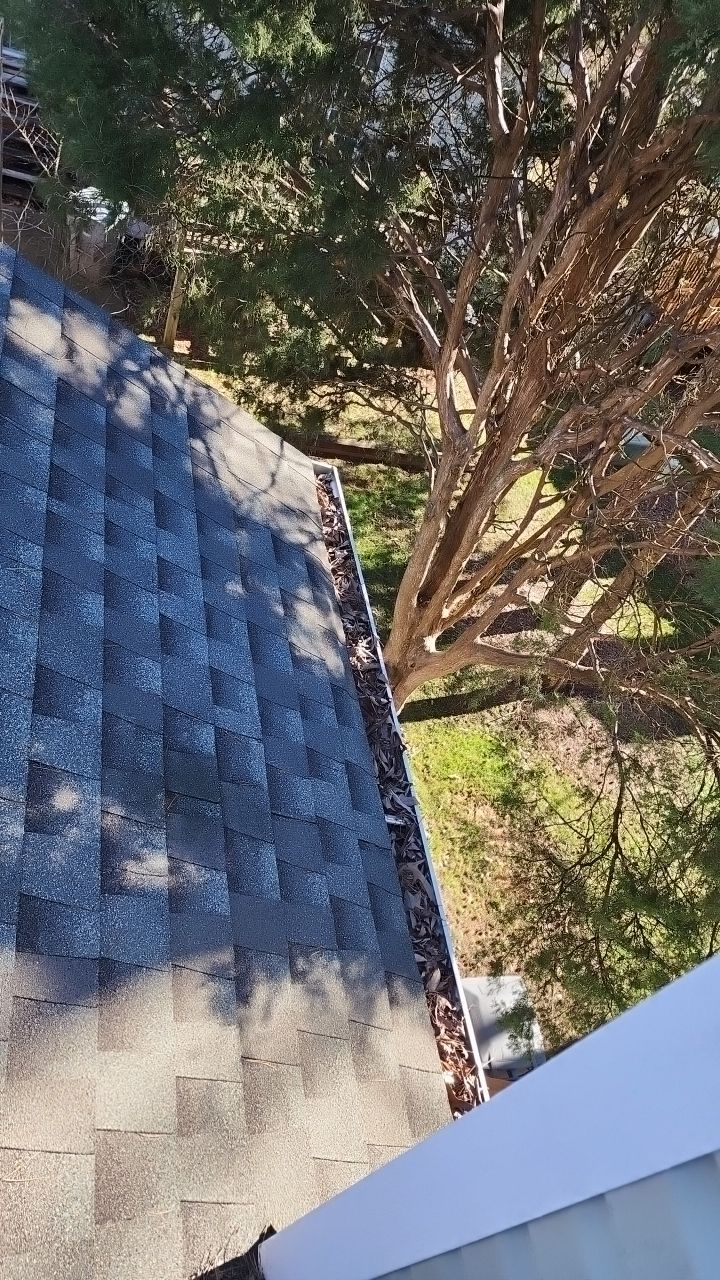 Gutter Cleaning using water by Power Wash Masters LLC
