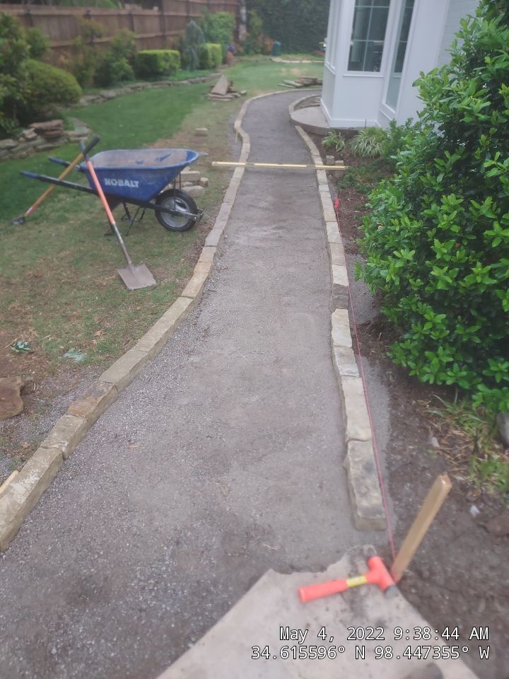 Flagstone walkway using Flagstone  by Clays Services Inc