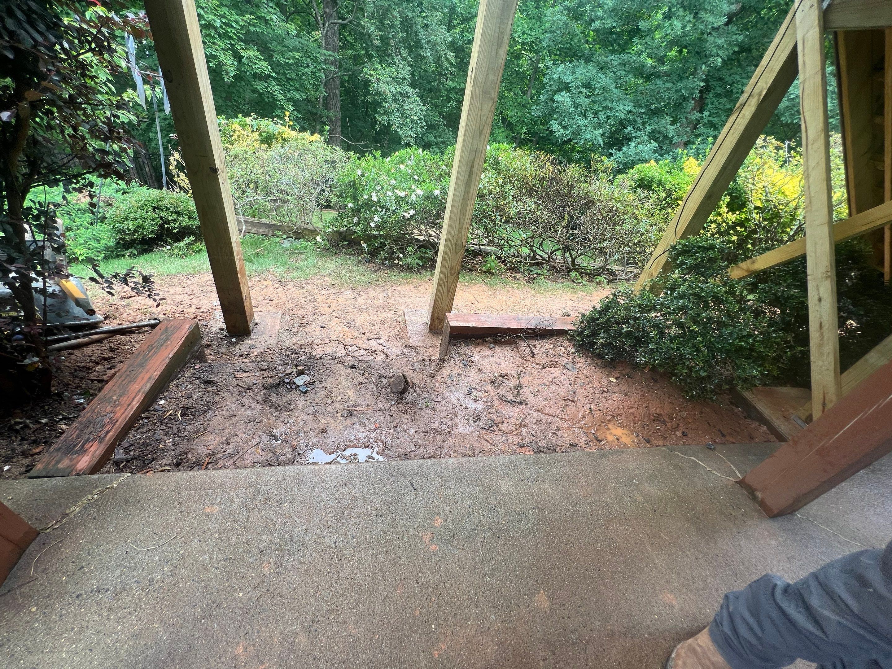Elevated Composite Deck and Concrete Landing Installation in Kennesaw by Swift Home Renovations