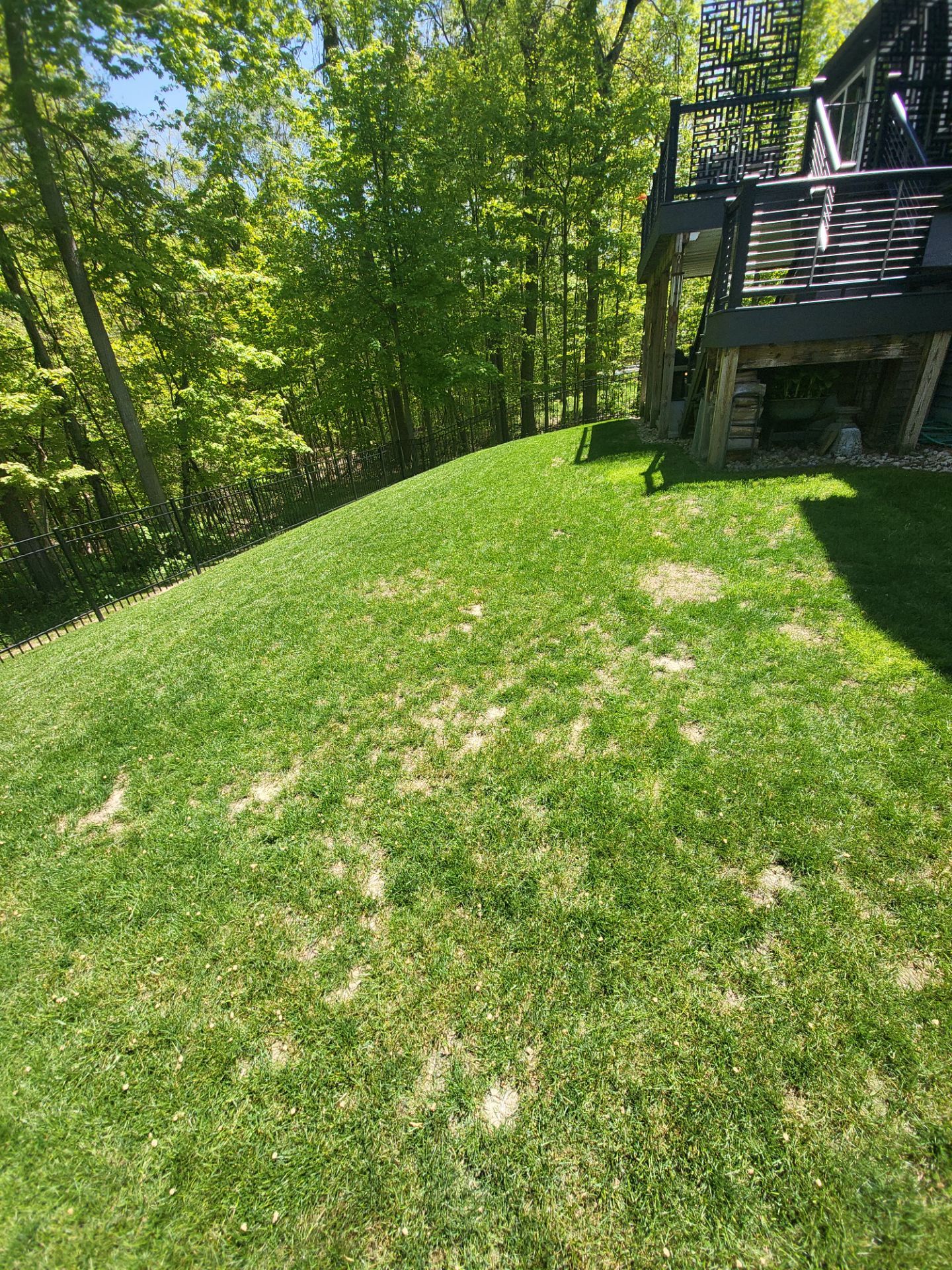 Partial Backyard Lawn Chardon, Ohio by Southwest Greens Midwest
