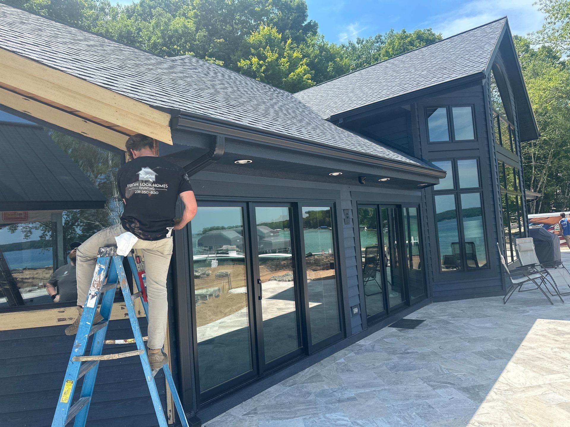 Gutter and Gutter Helmet Installation for Kewadin Residence by Rainbow Seamless Systems