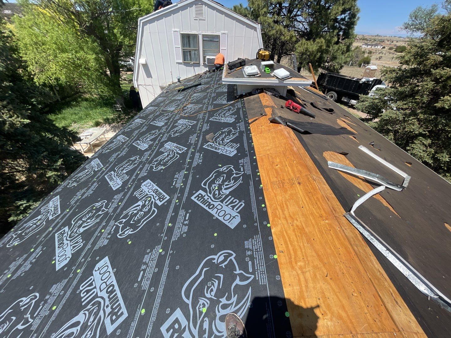 Architectural Shingle Roof Replacement with gutters and downspouts for Edgewood Home by Doyle Roof Masters Inc