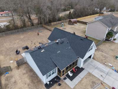 FORTIFIED Roof Installation in Jacksonville NC | CertainTeed Landmark AR Charcoal Black Shingles