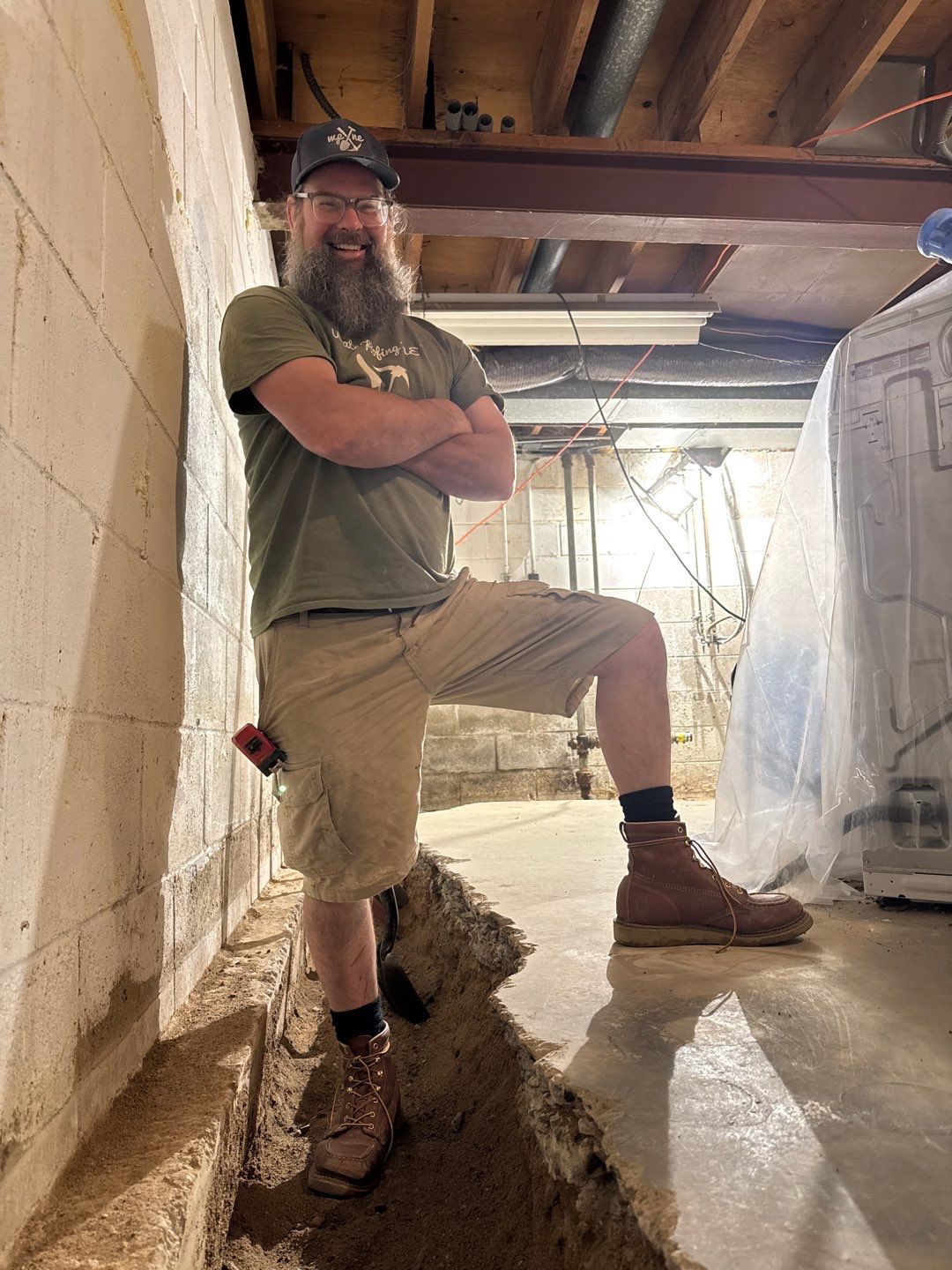Interior Drain Tile Installation near Columbia Heights, MN by Waterproofing Northeast