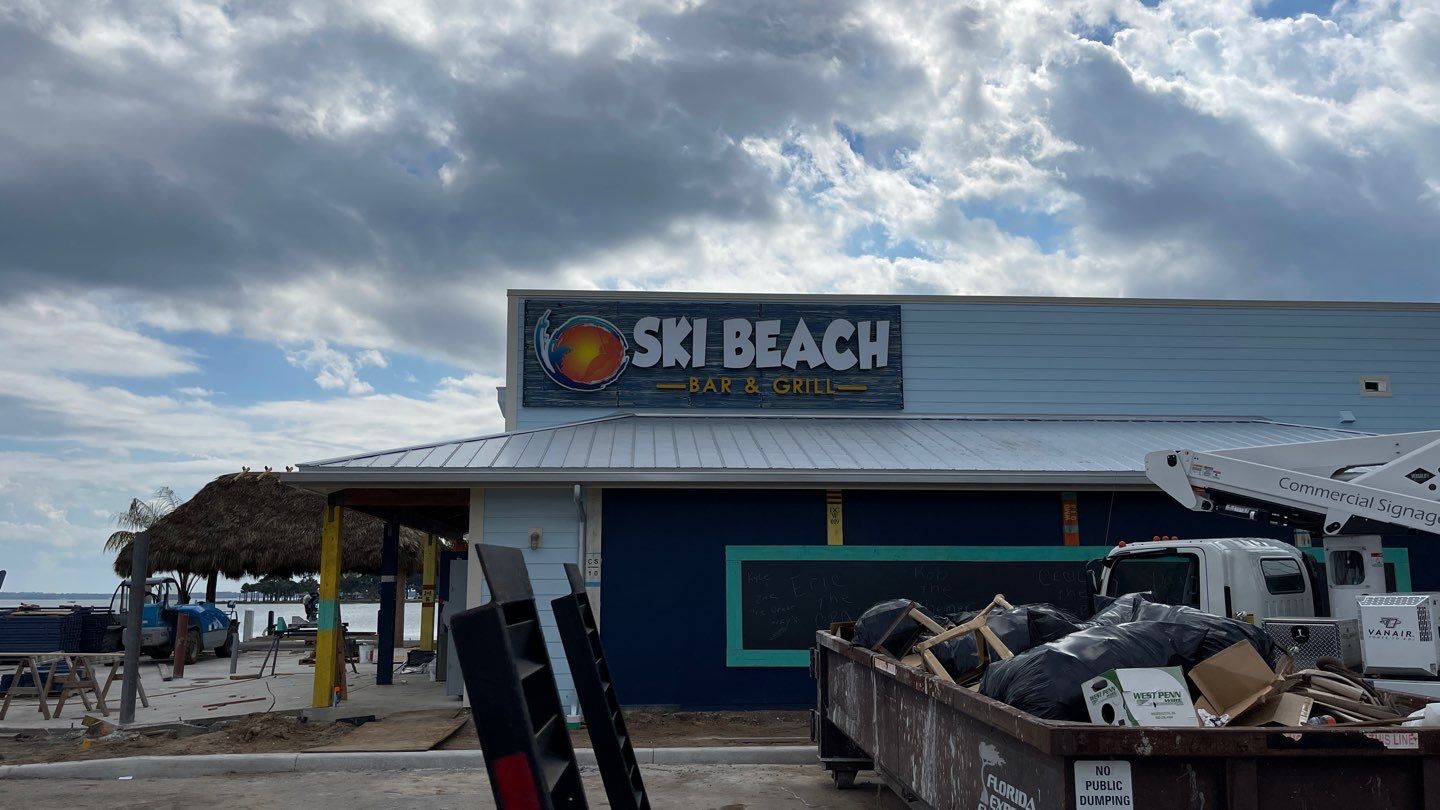 Channel Letters on Backer for Ski Beach Bar and Grill by SignCrafters