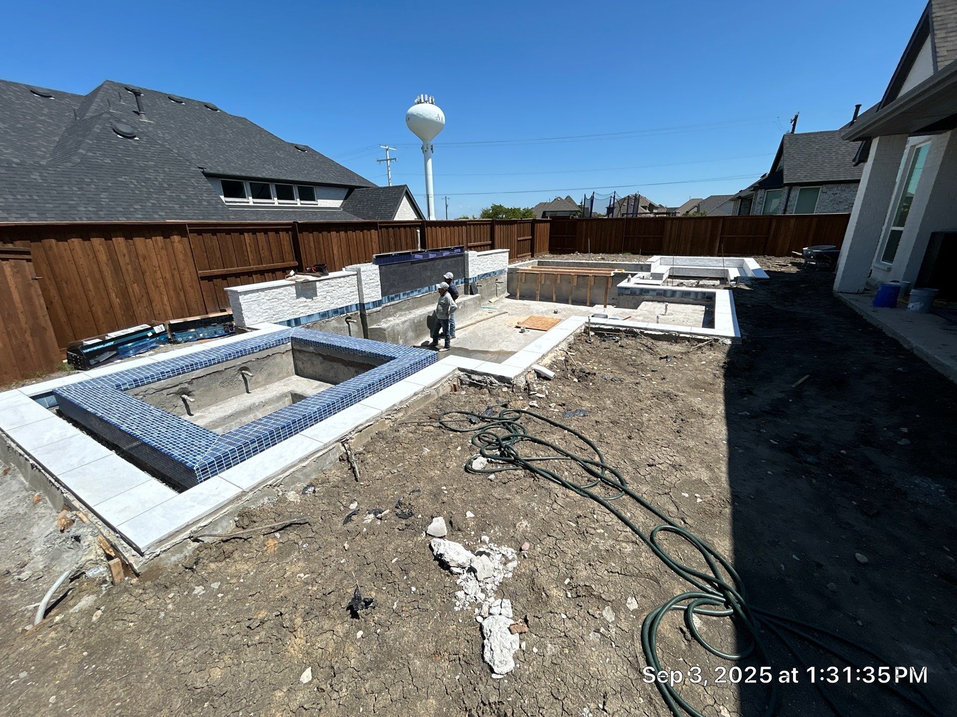 Jumbo Pool, Spa, and Sunken BBQ and Fire Pit by Pinnacle Pools and Spas - DFW