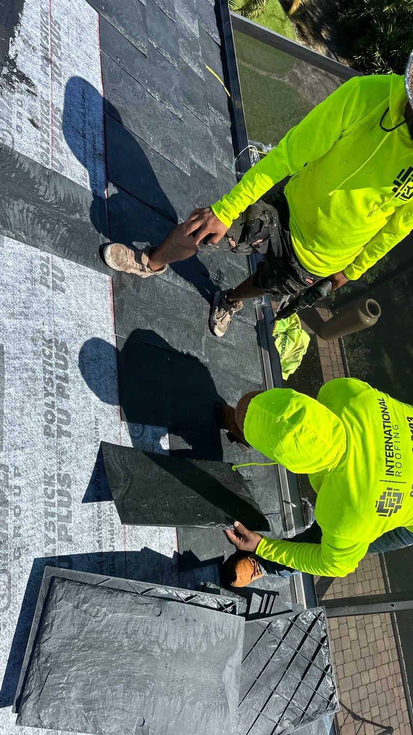 Residential Roofing Installation using Brava Slate Tile in Estero, Florida by International Roofing