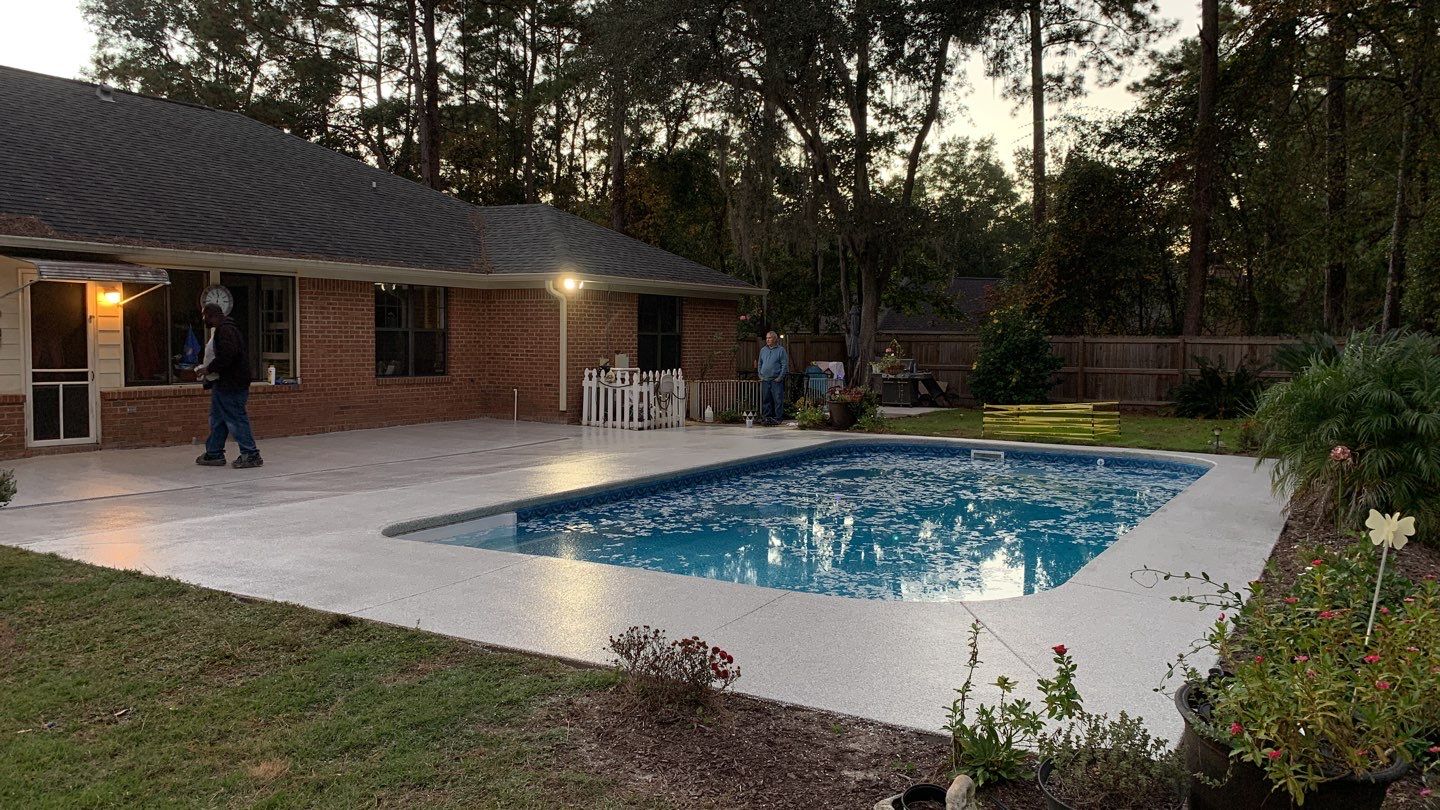 Bob's Beautiful Pool by Deese Elite Concrete Coatings