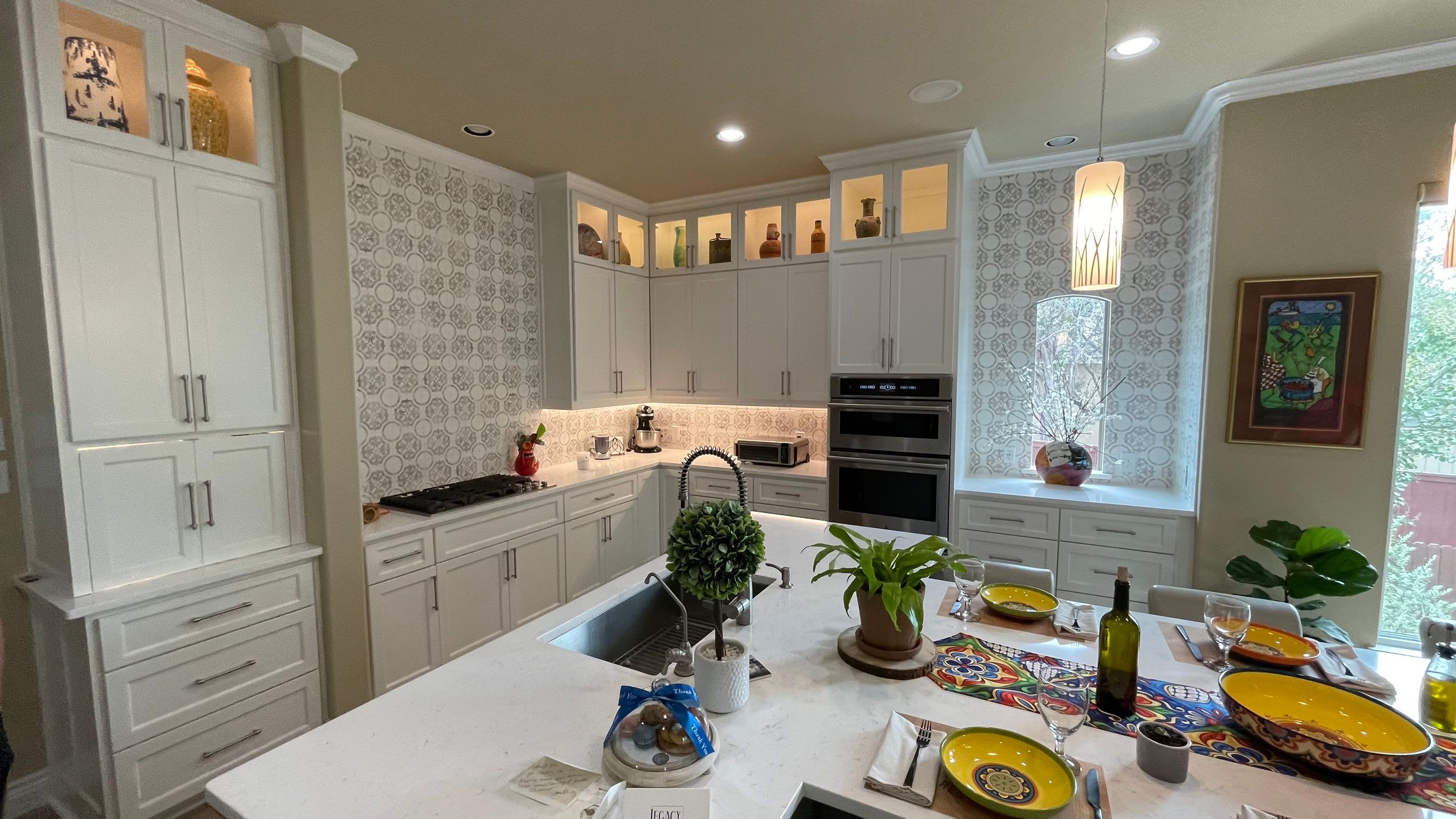 Rogers Ranch Kitchen Remodel | Reoriented Island & Custom White Cabinetry by Legacy Bath and Kitchen 