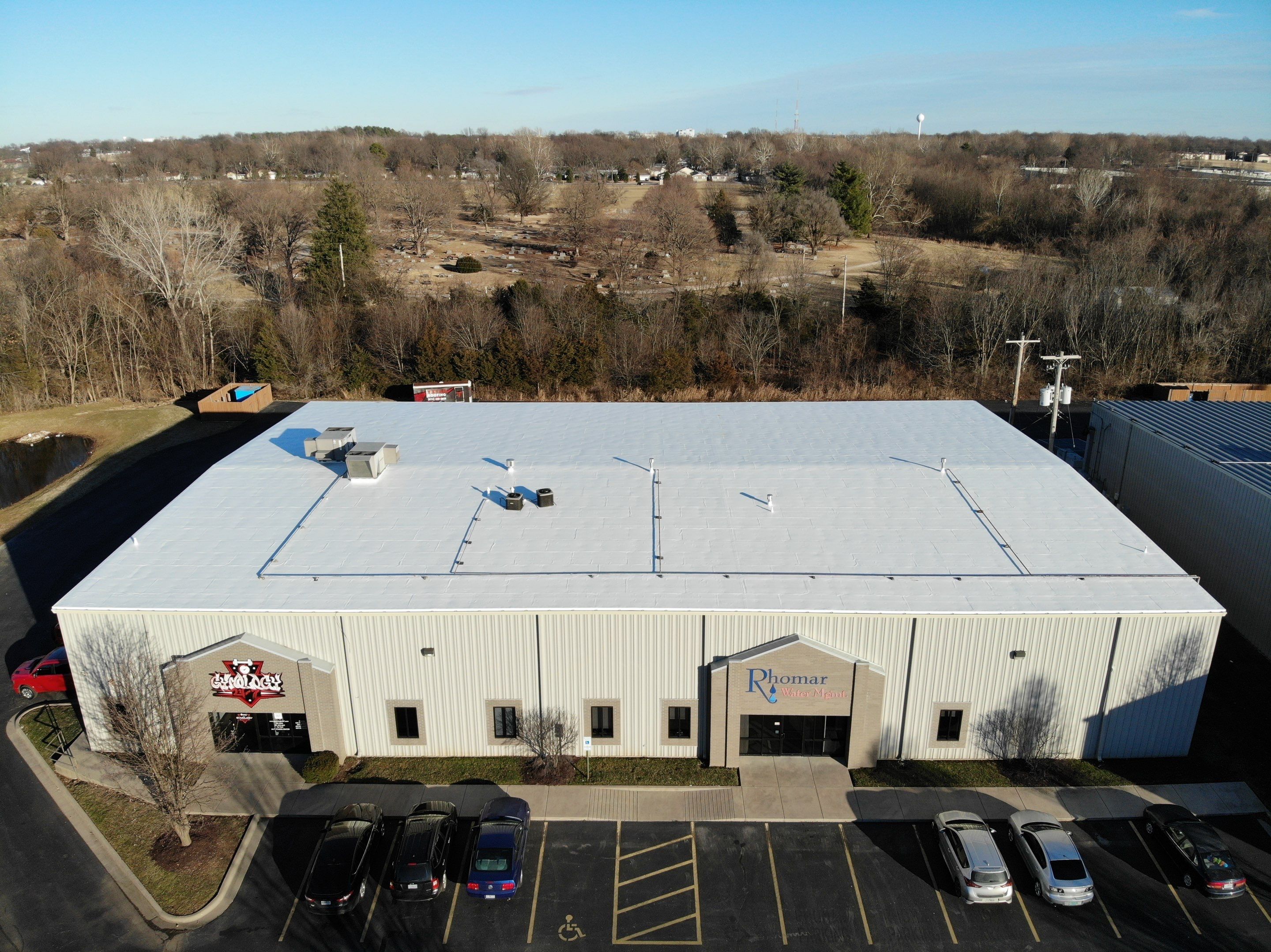 Commercial Flat Roof Install - IB PVC Membrane by Titan Commercial & Residential Roofing 