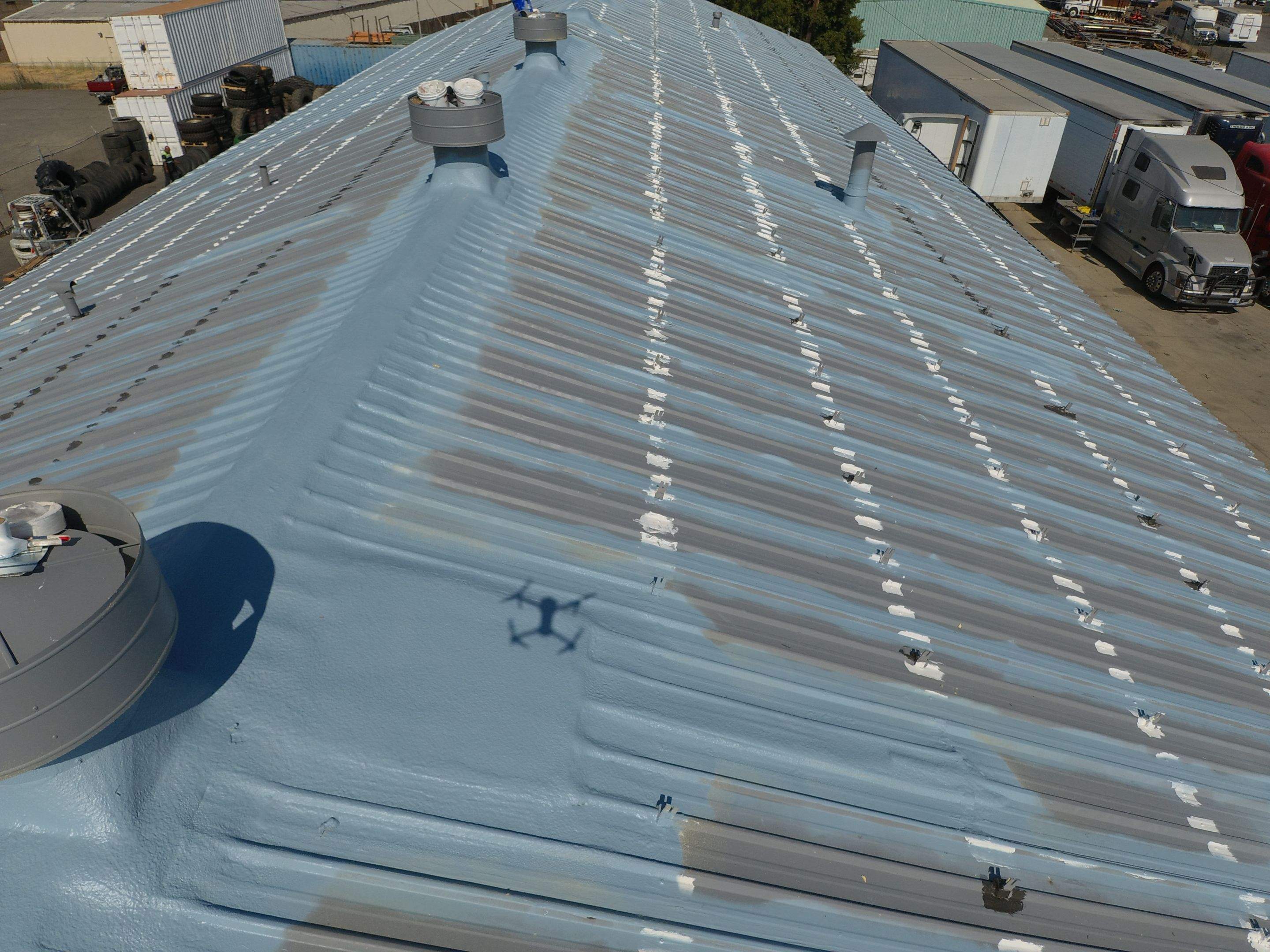 MR Roofing system using Conklin Benchmark/PUMA XL fabric and coating by Straight Edge Roofing Inc
